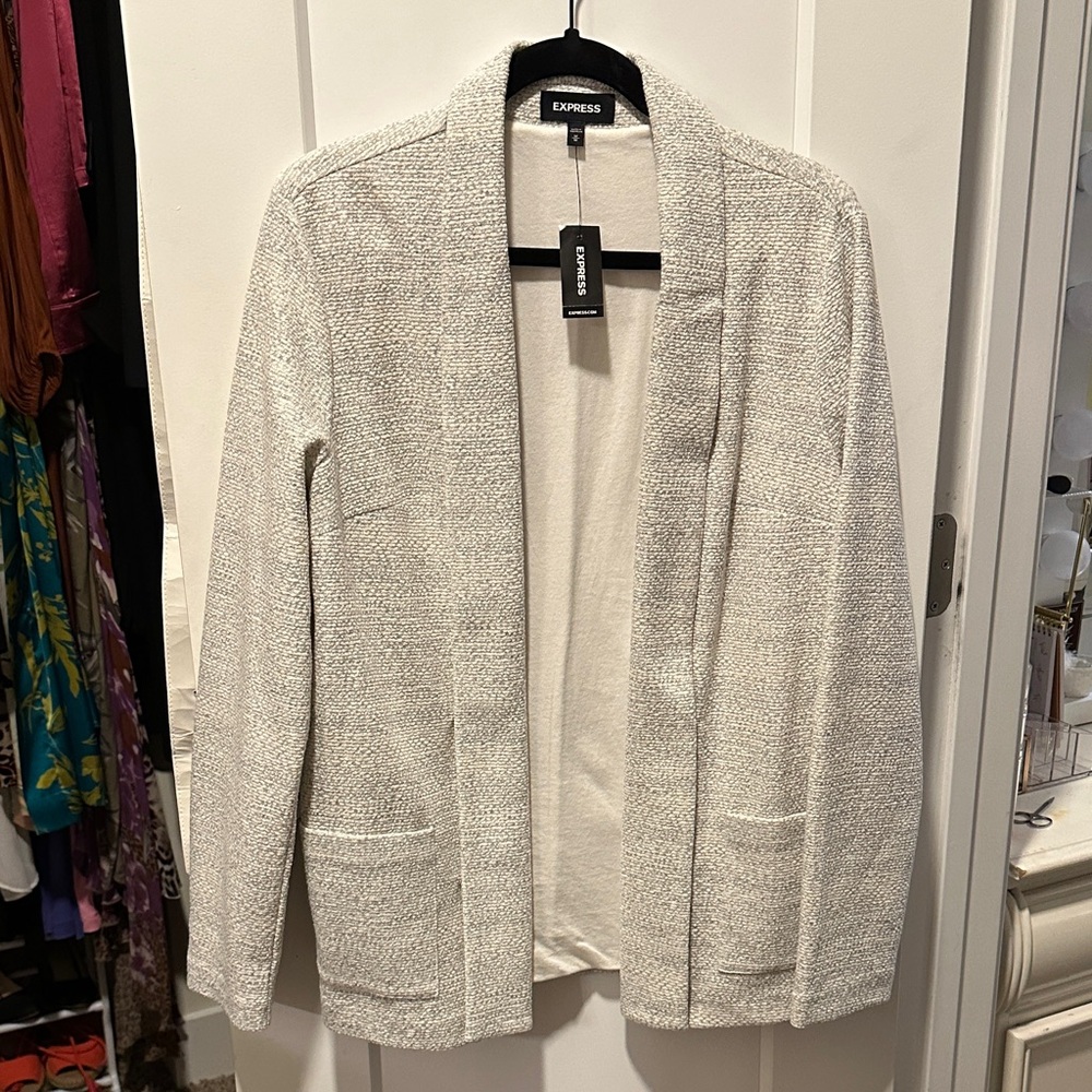 NWT Express Women's Textured Cream Blazer